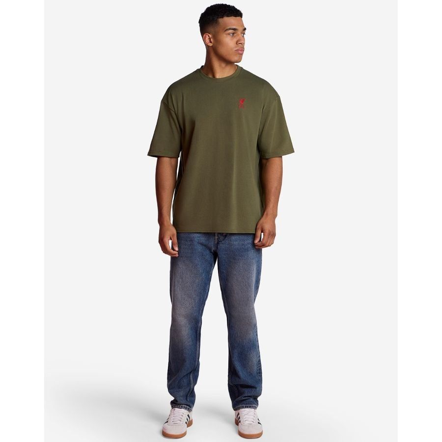 Liverpool Oversized T-Shirt Liverbird - Khaki Green - Men's-SoccerKits Hub | Buy Soccer Jerseys Online